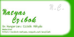 matyas czibok business card